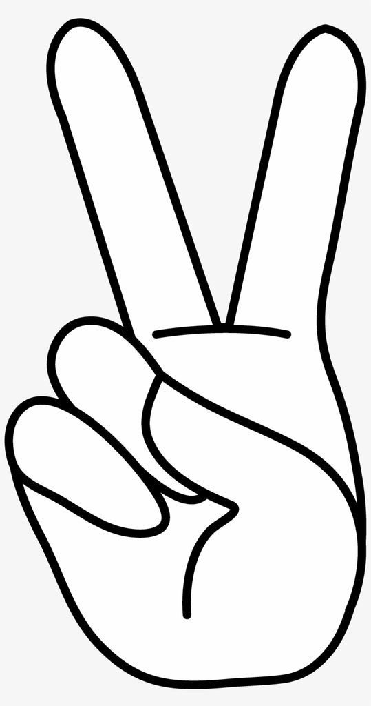 Peace Hand Sign Outline