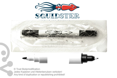 200 (Two Hundred) Squidster Piercing Markers, sterile, Black
