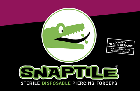 One Box of 100 ($50.60 per box) Snaptile Sterile Disposable Piercing Forceps (Triangular)